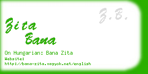 zita bana business card